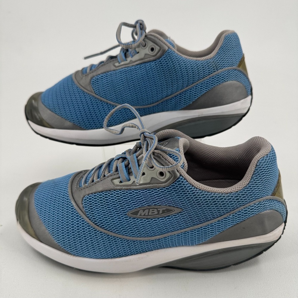 MBT Anti Shoe WOMENS Blue Gray Lace Up Walking Toning Shoes Sneakers SIZE 7.5 - Picture 9 of 15